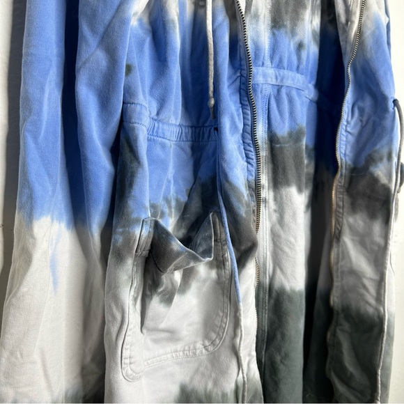 Coin 1804 Tie Dye Robe Swimsuit Coverup Cover Up Long Hoodie Zipper Zip up - Picture 7 of 12
